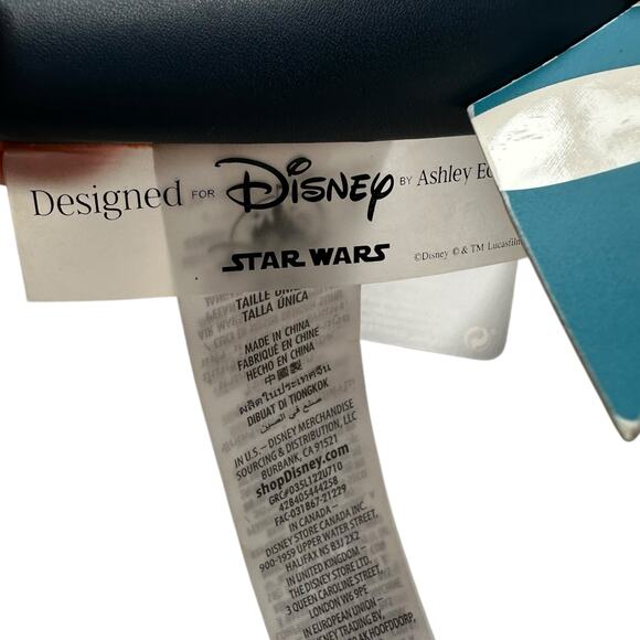 DISNEY PARKS Star Wars Ahsoka Tano Headband Minnie Mouse Ears NWT Orange Blue - Picture 5 of 7